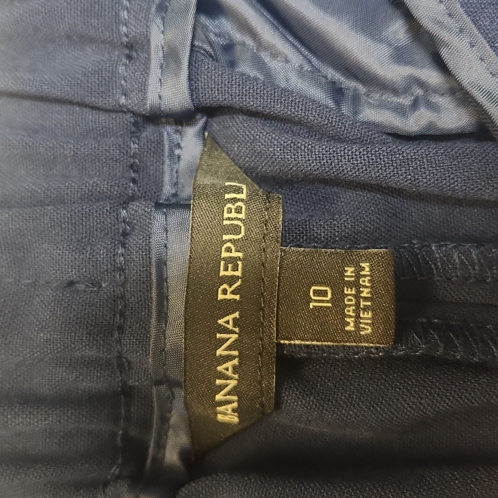 NWT Banana Republic Pull On Navy Trousers, Size 10 - Picture 4 of 10